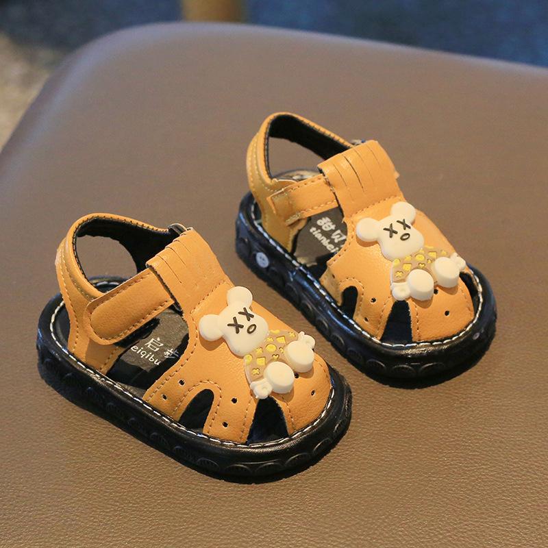 Обувь для ходьбы Zapatos Bebe Cartoon Baby Walking Shoes 2024 года, летние новые сандалии для мальчиков и девочек, пляжная обувь с противоскользящей подошвой, обувь для новорожденных и малышей