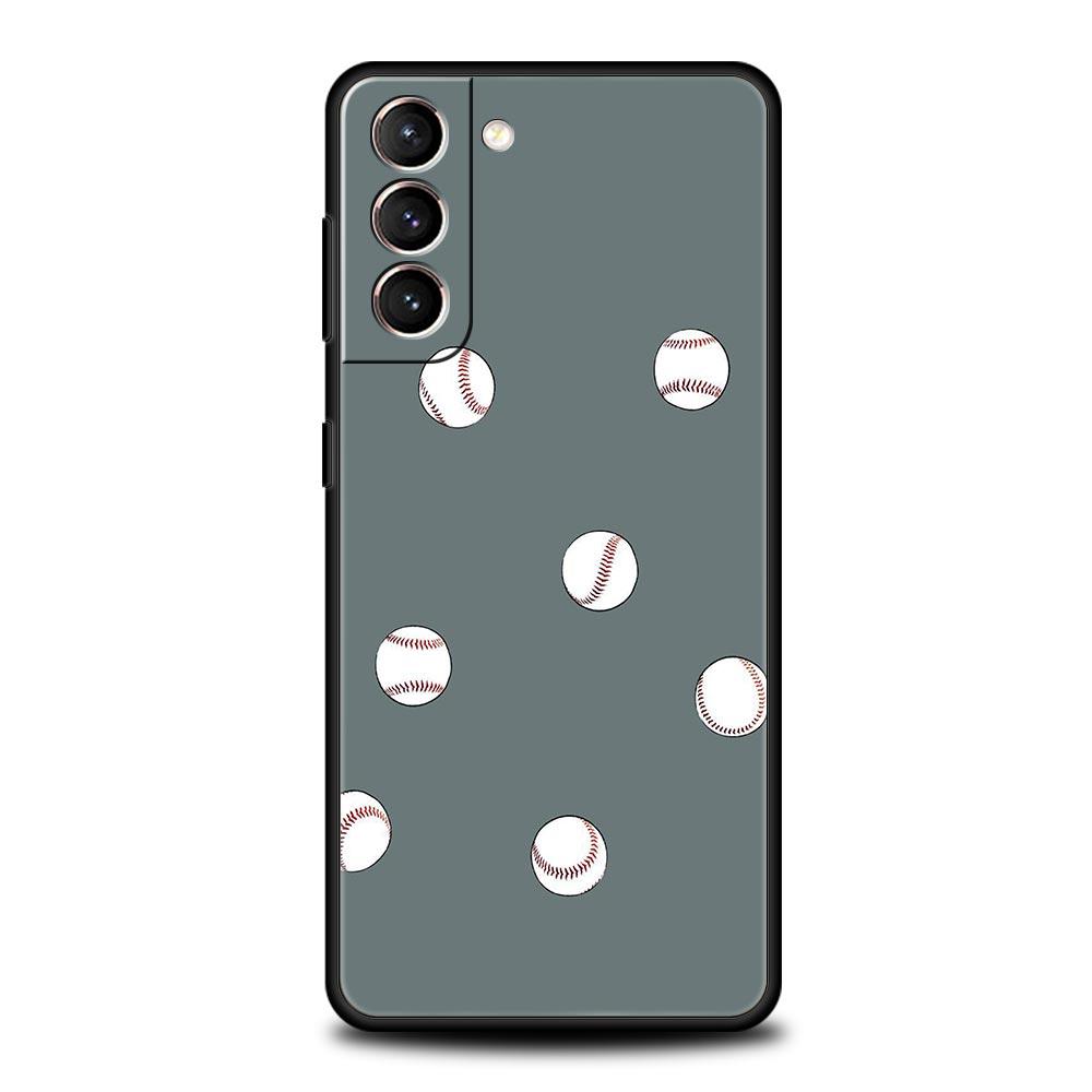 Baseball Phone Case For Samsung Galaxy S23 Ultra S22 S21 S20 FE 5G S10 S10E S9 S8 Plus Note 20 Soft Silicone Cover Bumper