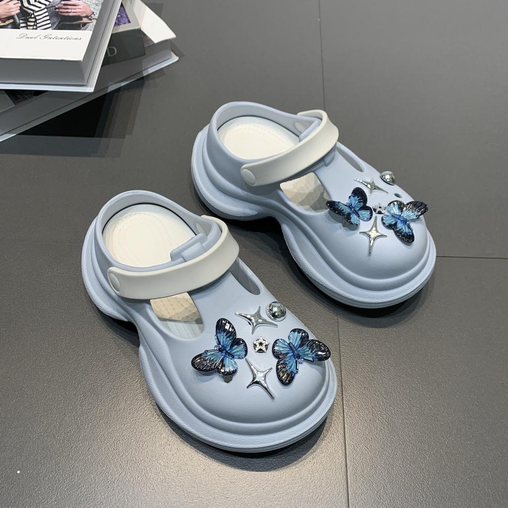 7.0 см обувь на утолщенной подошве женская модная универсальная трендовая верхняя одежда для подиума уставшие ноги нескользящие шлепанцы с закрытым носком