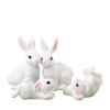 4pcs Resin Artifical  Rabbit  Family  Ornaments Cute Micro-landscape Animal Miniatures Figurines