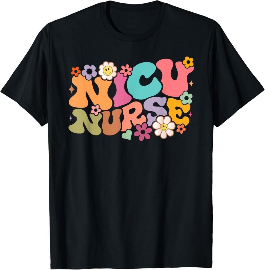 NICU Nurse ICU Groovy Nursing Neonatal Intensive Care Unit T-Shirt