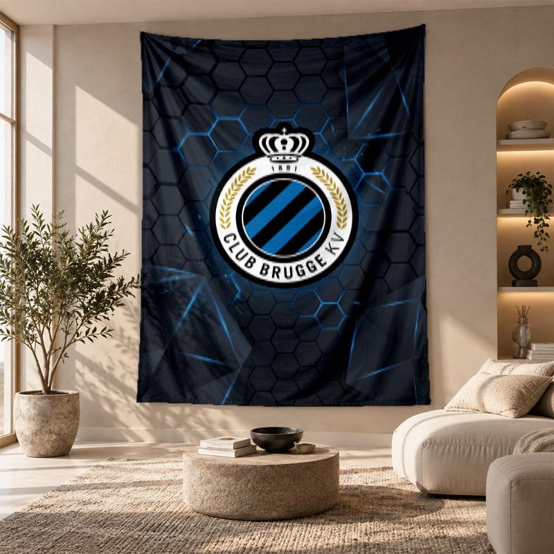 Decorative Tapestry,Club Brugge FC Printed Wall Art, Lightweight Wall Hanging For Bedroom Background