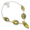 Natural Bumble Bee Jasper Gemstone 925 Sterling Silver Jewelry Necklace 18" B7l66