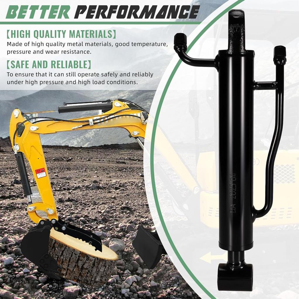Mini Excavator Thumb Cylinder 25mm Single Hole Hydraulic Thumb Clamp Cylinder for Up to 3 Tons Excavators