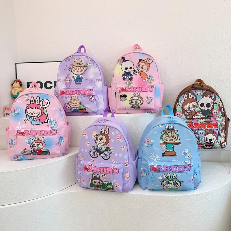 Foreign Style Internet Celebrity Boys And Girls Backpack Cartoon Animation Cute Print Primary School Bag Size Children Backpack
