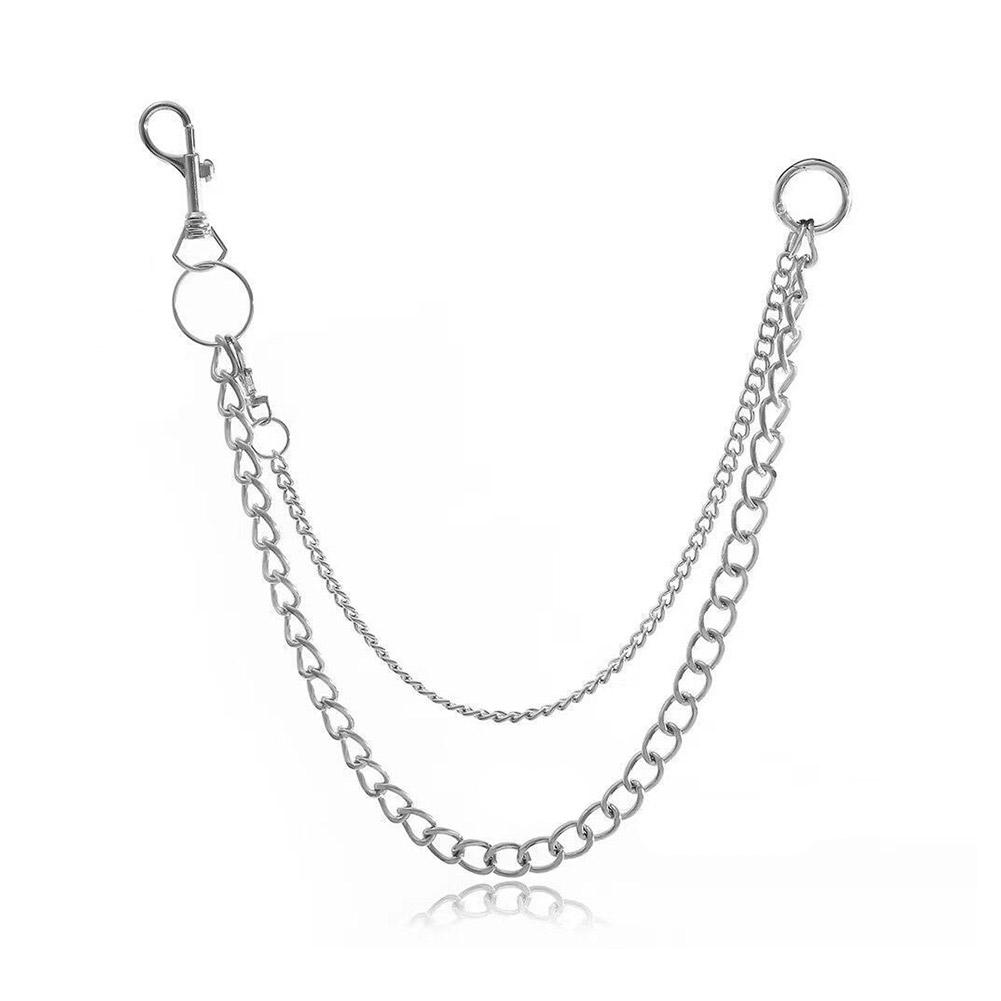 Fashion Punk Hip-hop Waist Chain Simple Pants Layered Accessories Chain Clothing C8O3