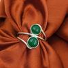Green Onyx Gemstone 925 Sterling Silver Plated Handmade Ring NST-J2H8174