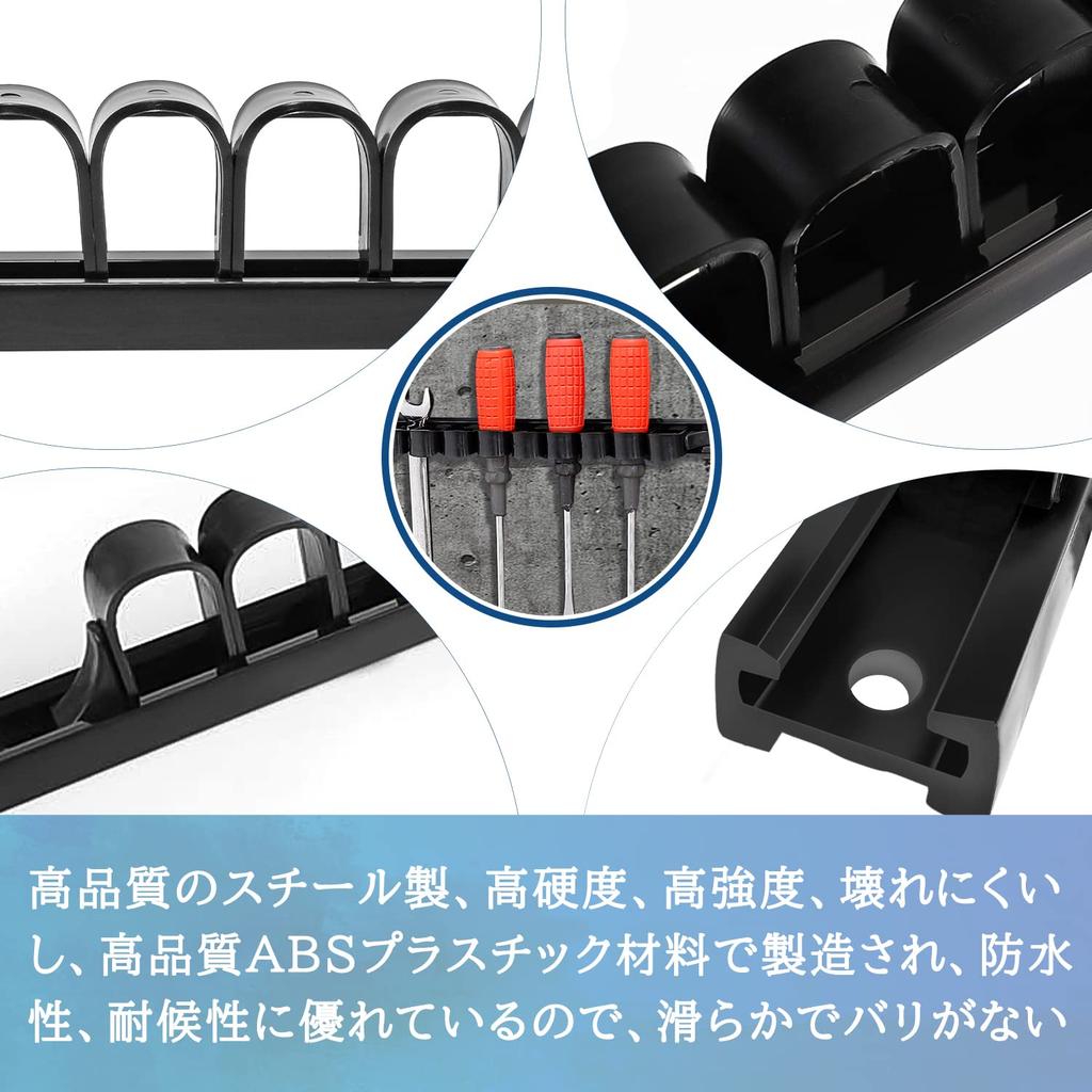 Laofeei Держатель для отверток Держатель для инструментов Держатель для инструментов Плоскогубцы Настенная стойка для хранения в гараже Монтажные винты в комплекте Набор из 4 штук (черный)