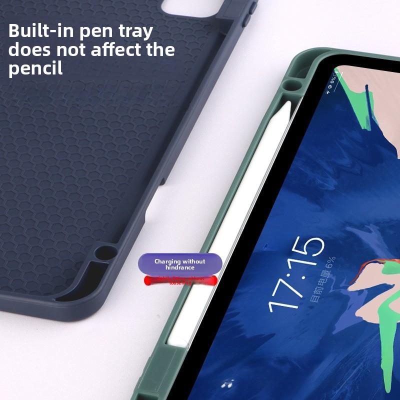 Защитный чехол для iPad Pro11 с правым слотом для стилуса, кожаный чехол для планшета Air 5/6-го поколения 10,2 дюйма, мягкий