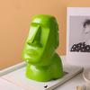 Статуя Моаи Держатель для салфеток Статуя с острова Пасхи Чехол для коробки с салфетками 3-в-1 Держатель для очков Подставка для наушников Декоративный держатель для коробки с салфетками для дома и офиса