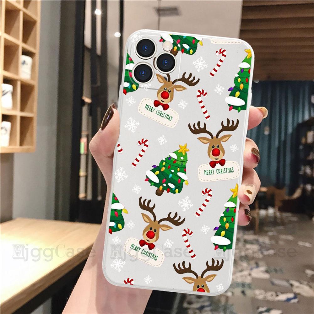 Белый чехол для телефона в подарок на Рождество и Новый год для iPhone 13 Pro 11 Pro Max 12 mini XS XR SE 8 7 Plus, модный чехол для девочек Fundas