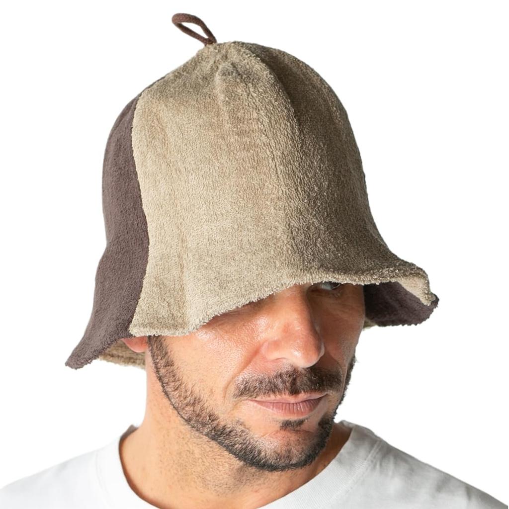 ICHIYON Sauna Sauna Sauna Sauna Sauna Hat Washable Towel [14+ PLUS] Men's Hat, Accessory, Towel, Cap, Mat, Fabric, Large, Deep, Stylish, 61cm,
