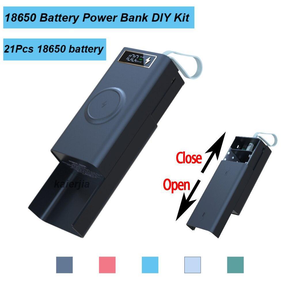 T21 21x18650 фонарик, зарядное устройство, держатель для аккумулятора, чехол «сделай сам», двойной USB 18650, чехол для аккумулятора, организация хранения