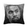 Luxury Popular Singer Kanye West Cushion Covers xcm Velvet Pillow Case for Car Square Pillowcase Bedroom Decoration