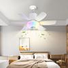 Потолочный вентилятор с подсветкой и пультом дистанционного управления, регулируемой скоростью ветра, лампой, диммируемым светодиодным светом, для столовой