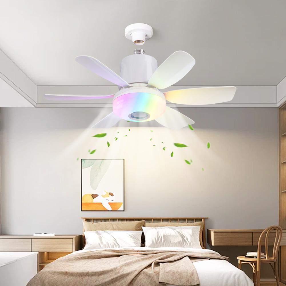 Потолочный вентилятор с подсветкой и пультом дистанционного управления, регулируемой скоростью ветра, лампой, диммируемым светодиодным светом, для столовой
