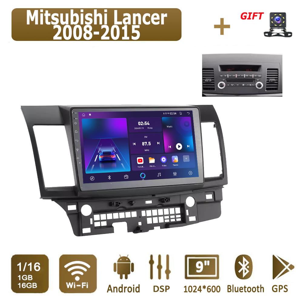 Android Carplay автомобильное радио для Mitsubishi Lancer 2008-2015 мультимедийный проигрыватель головное устройство стерео GPS навигация BT WIFI 4+64 ГБ