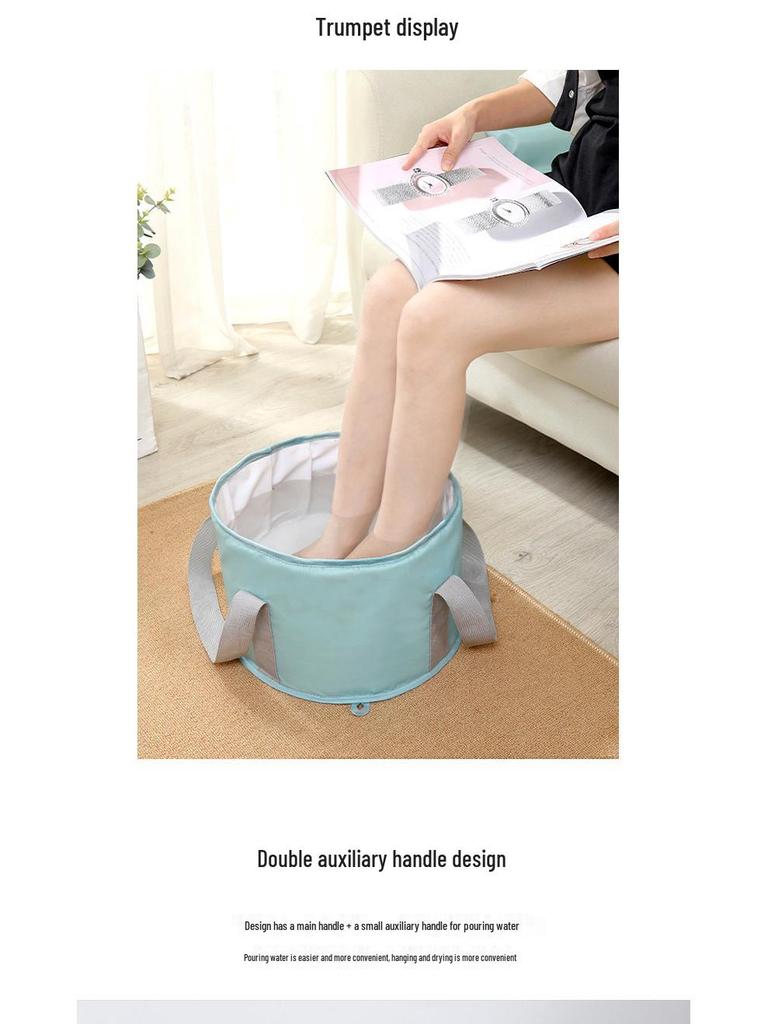 Portable Three-Dimensional Folding Foot Bath: Heat-Preserving, Tip-Resistant, Multifunctional Foot Soak Bucket for Travel and Home Use.