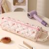 Flower Pattern Hair Dryer Storage Bag Sweet Cosmetic Bag  Beauty Tools Organization