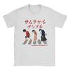 Samurai Champloo Walking Fuu Mugen Jin Футболки Мужские Чистый Хлопок Забавные Футболки Футболки с Круглым Вырезом Одежда с Коротким Рукавом С Принтом