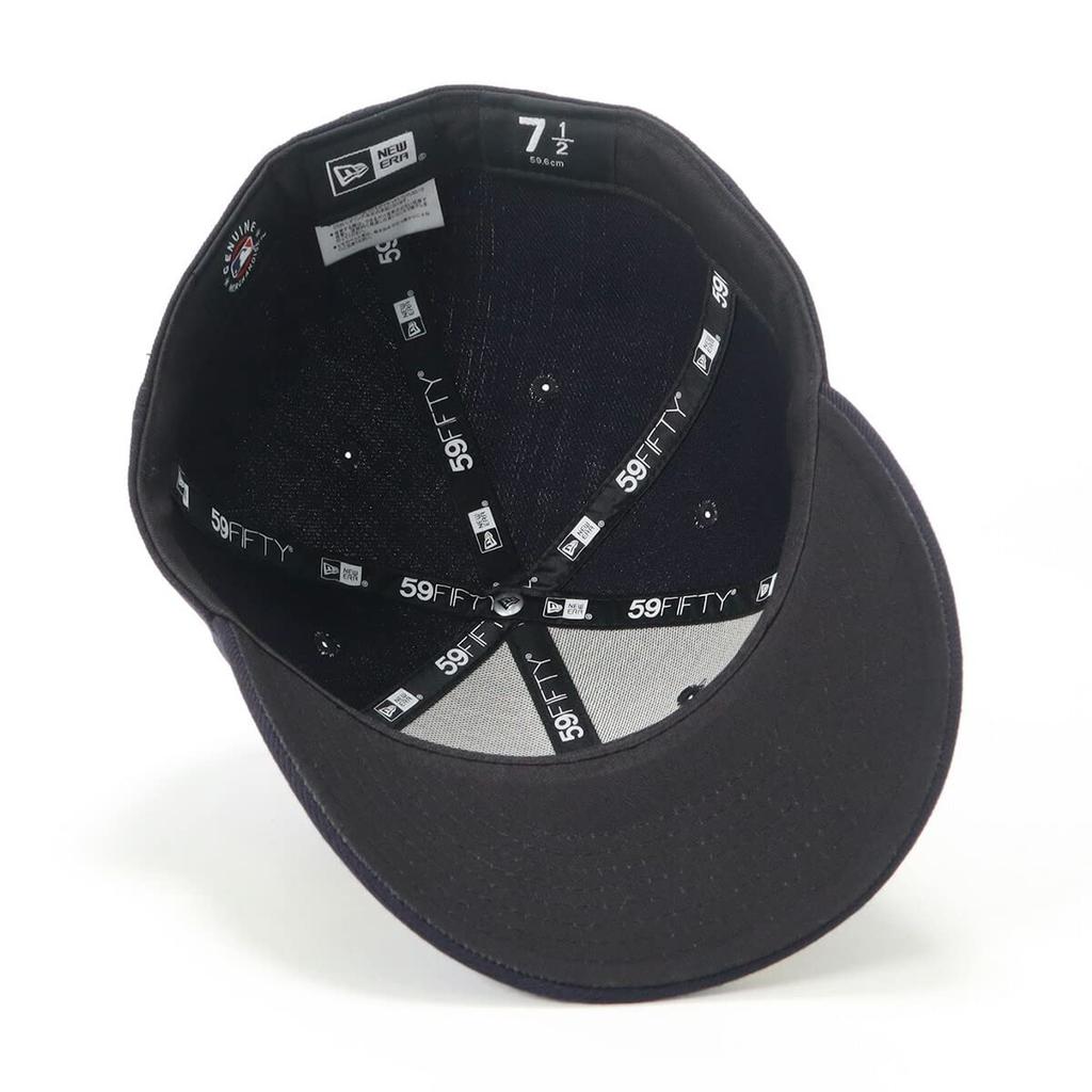 Кепка New Era 59FIFTY New York Yankees темно-синяя с предварительно изогнутым козырьком, 56,8 см