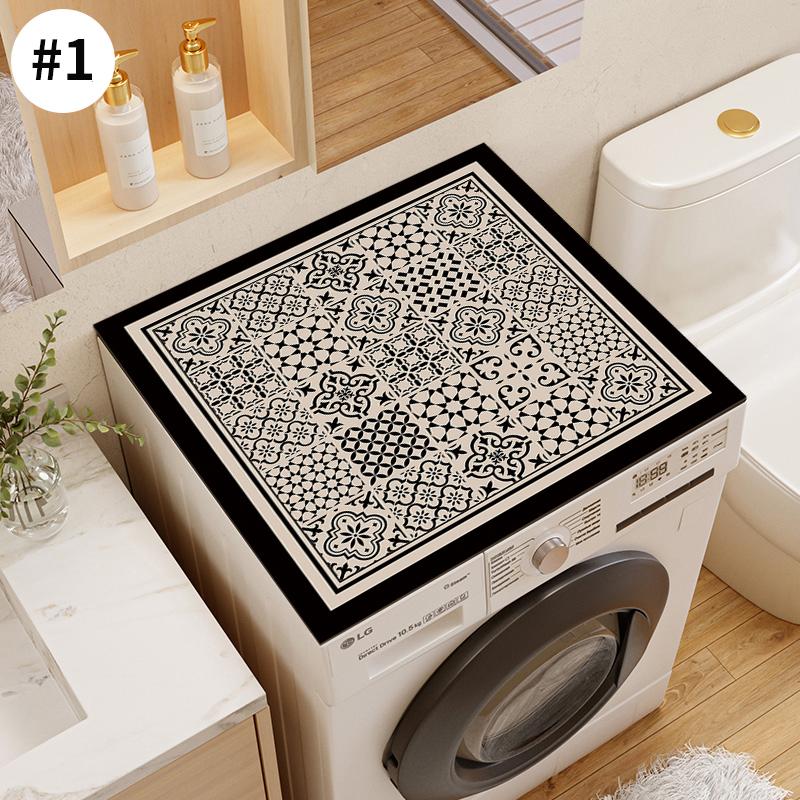 Washing Machine Dust Cover Waterproof Oven Microwave Refrigerator Fridge Top Protector Mat Coffee Drain Pad Table Placemat