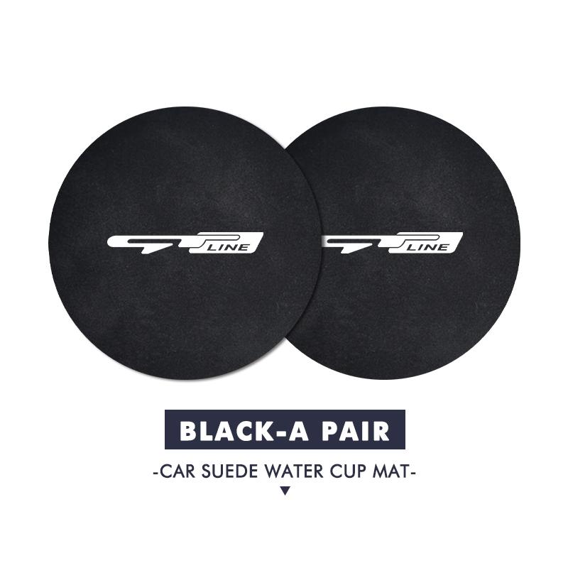 Car Anti Slip Mat Coaster Water Cup Slot Decorate Accessories For KIA gt gtline Xline ceed Forte RIO STINGER Seltos K3 K4
