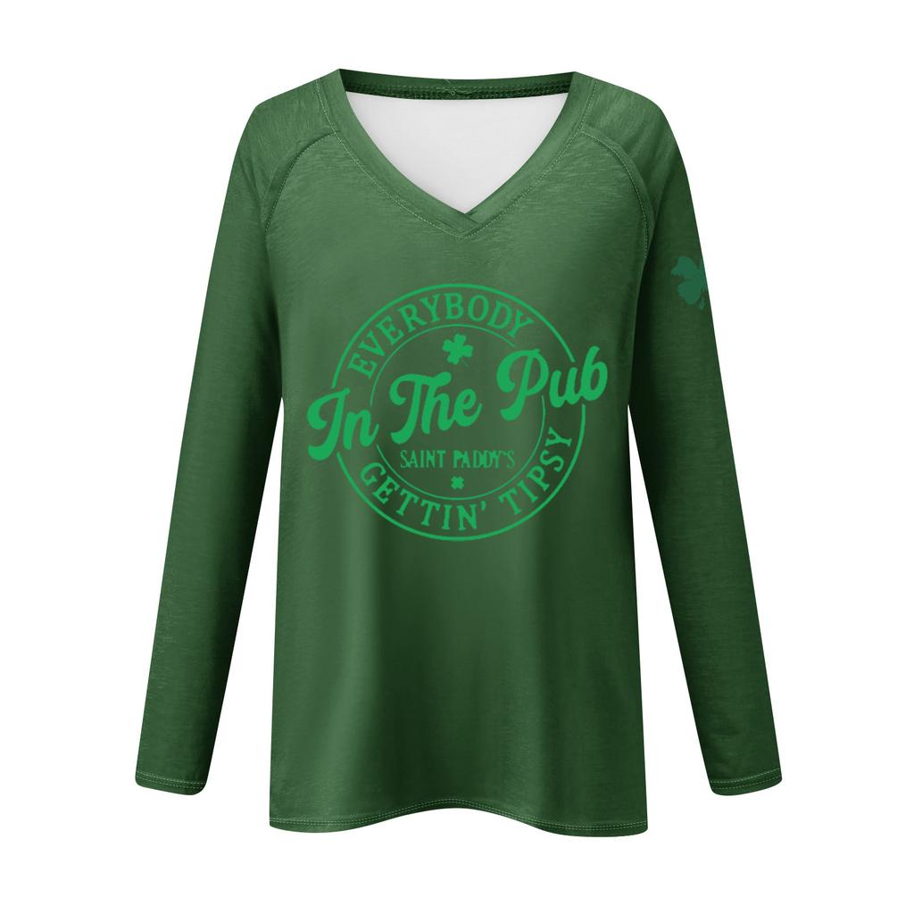 Women's Long Sleeve Plunger Sleeve Bad Witch Printed Casual Top T-Shirt