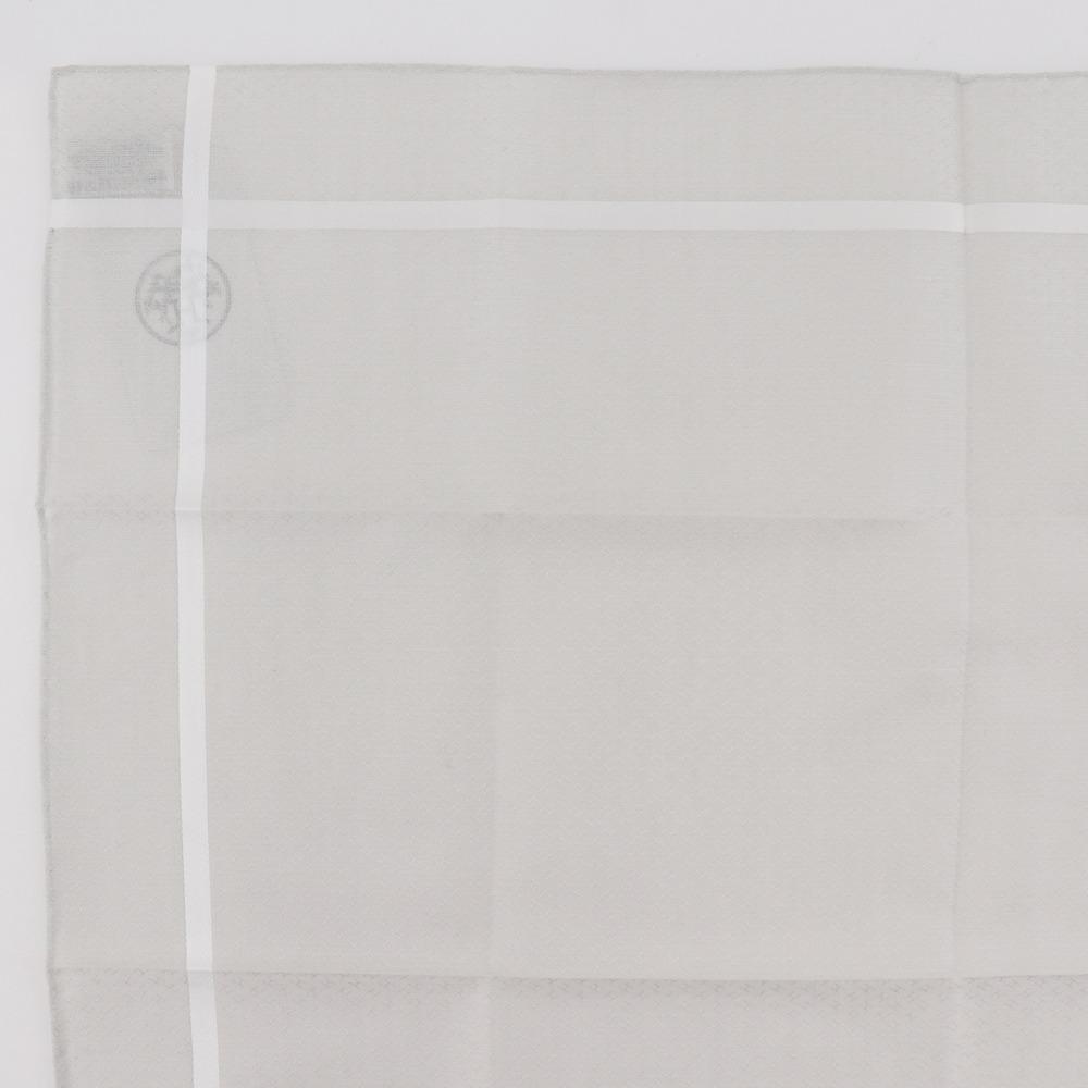 HERMES Jacquard H handkerchief Handkerchief 2 pieces set Gray / light blue cotton mens Used