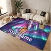 Custom Name Crystal Velvet Rug,Ayliva Comfortable Anti Slip Floor Mat For Room Decoration