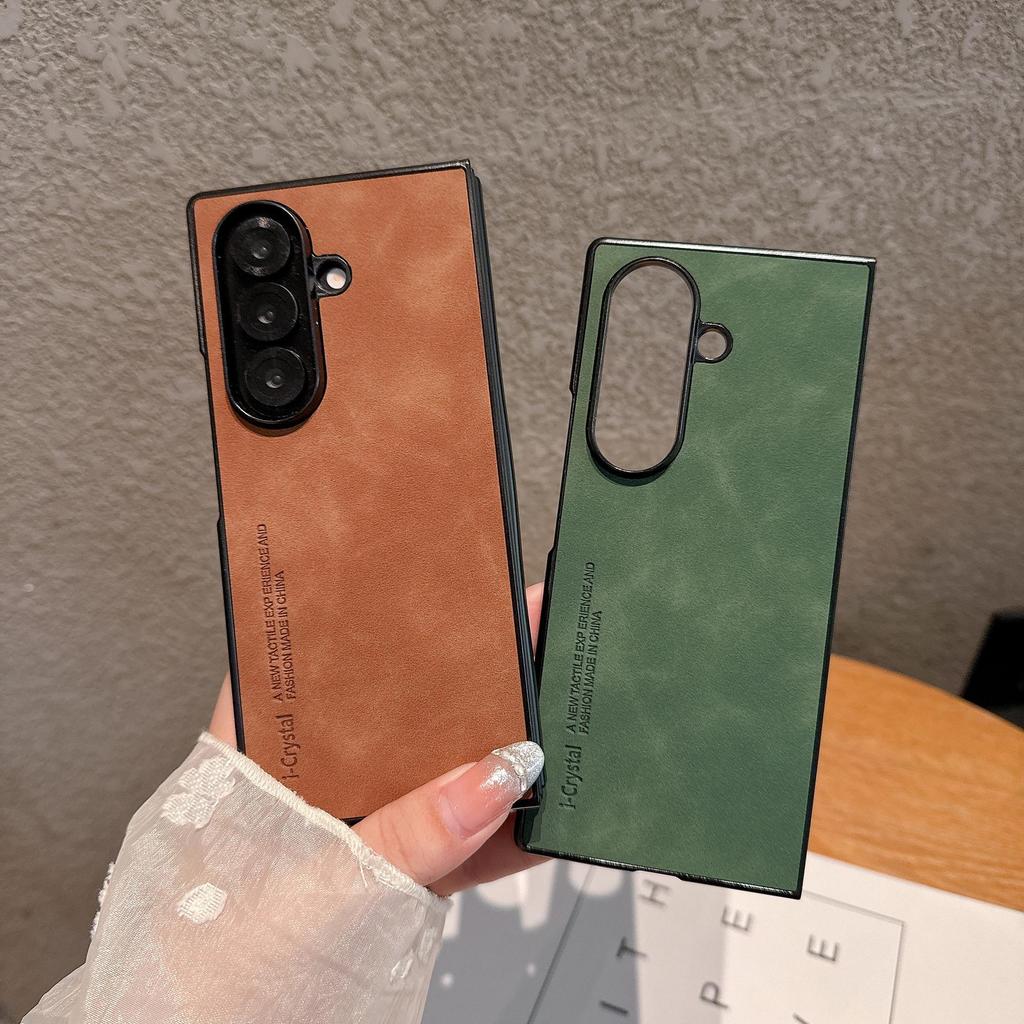 Флип-кейс из овчины для Samsung Z Fold7: Роскошный, Отводящий тепло, Безопасный для кожи, Защита от падений