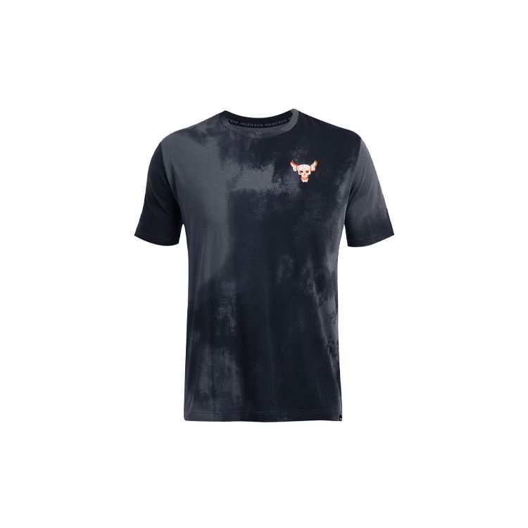 Under Armour Футболка Project Rock Sun Wash Training Graphic, мужские топы, цвет Storm-Gray 1383297-044