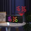 Projection Alarm Clock Desk Clock With Large Color LED Display Rotatable Ceiling/Wall-Projector For Bedroom Office Bathroom