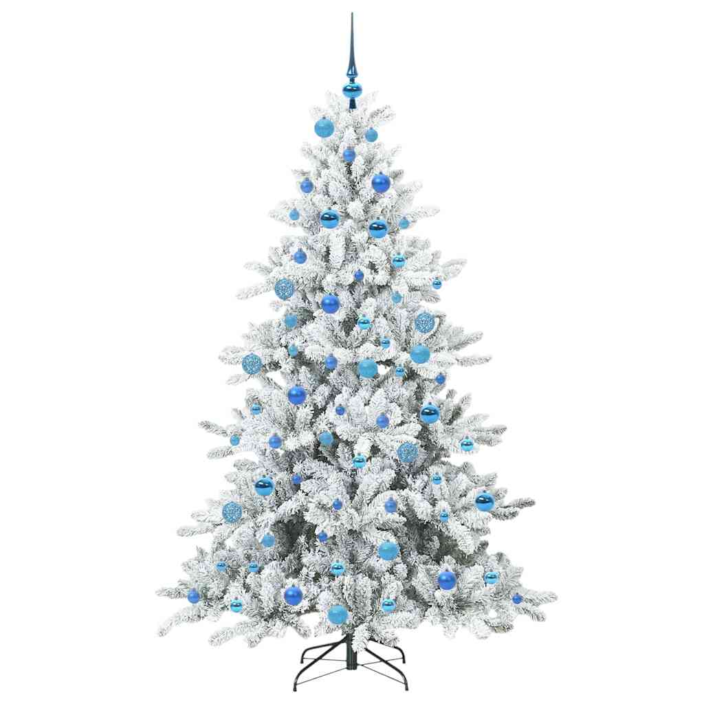 Artificial Foldable Christmas Tree White 180 cm PVC and Steel