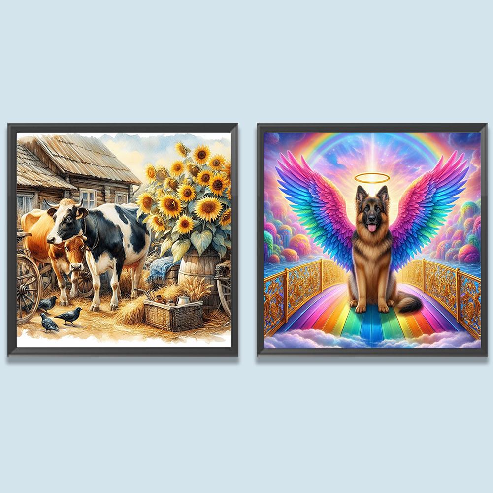 Набор для рисования по номерам на холсте своими руками, масляная живопись, картина с животными, домашний декор на стену