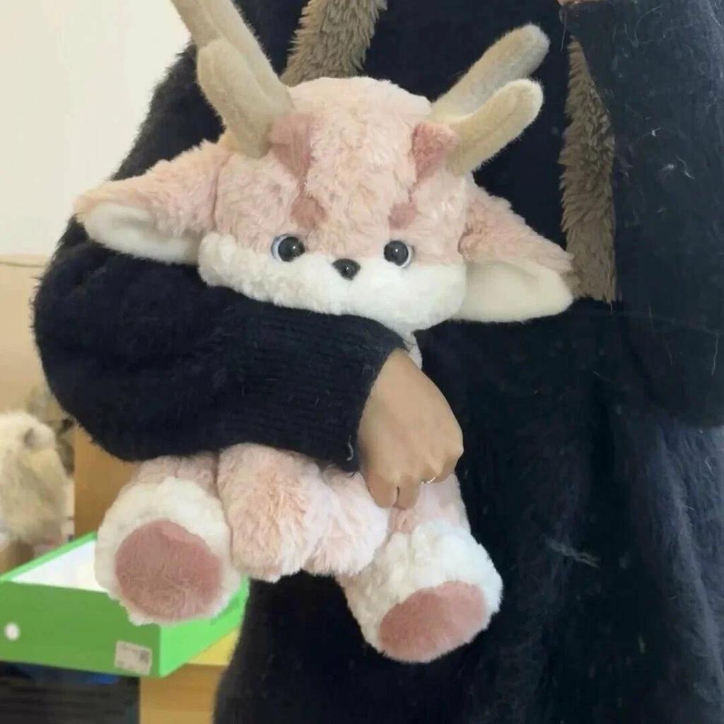 Плюшевая игрушка/розовая кукла китайского дракона/высота около 35 см