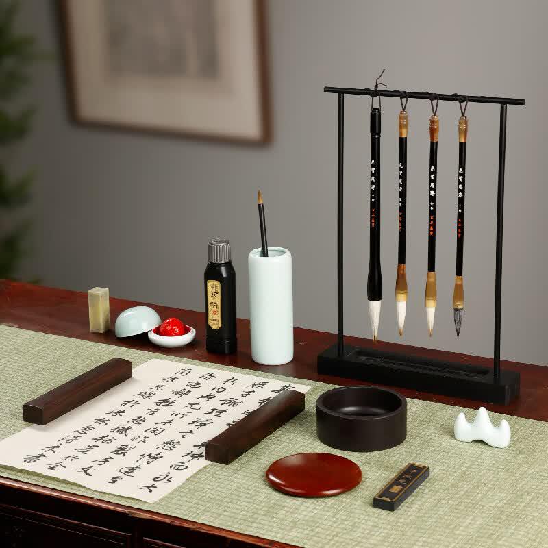 Hanmo Calligraphy Brush & Four Treasures Gift Set