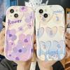 Cute Silicone Case for Xiaomi Redmi Note 13 12 11 Samsung A54 A24 A14 Oppo A78 A58 A38 Infinix Note 30 Pro Funda Flowers Hearts Cover Soft TPU Bumper
