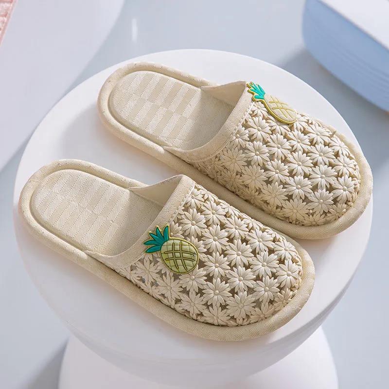 Женские нескользящие домашние тапочки, летние верхние тапочки с мягкой подошвой