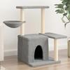 VidaXL Cat Tree with Sisal Scratching Posts Light Grey 83 Cm 172110