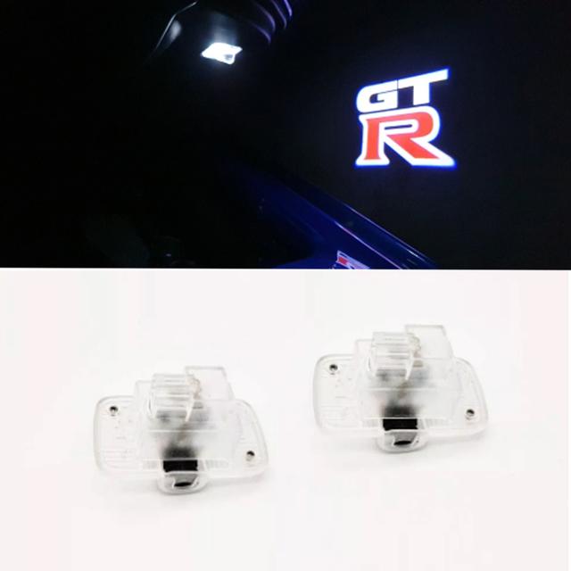 Светильник с логотипом GTR, светодиодный теневой светильник для GTR R34/R35, Стайлинг автомобиля, светильник для двери автомобиля, лампа проектора с логотипом GTR