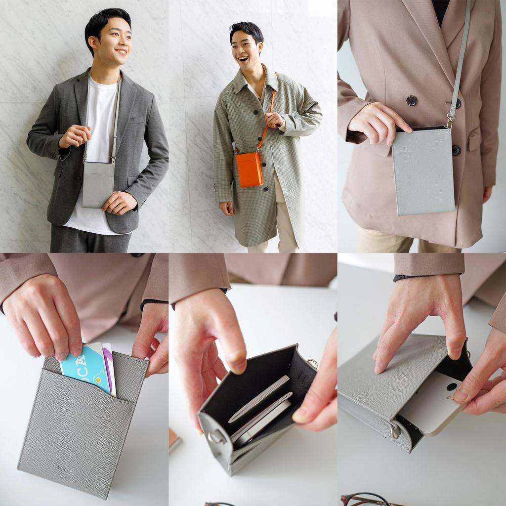 Наплечная сумка для смартфона для мужчин [SONNE] черная, SO-SOX024-BK