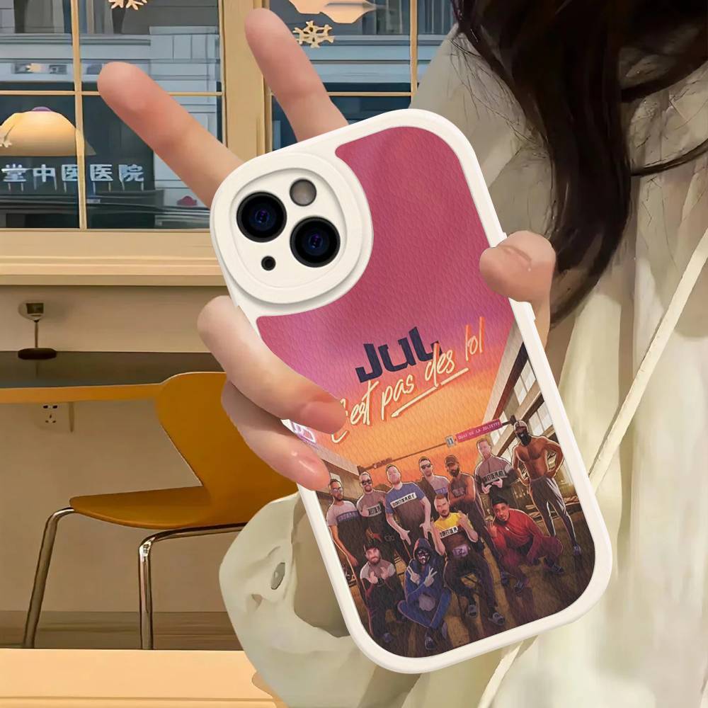 Чехол для телефона Rapper J-JuL C'est Pas Des Lol для IPhone 16 15 14 13 12 11 Pro Max Plus Мягкая кожаная крышка