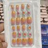 Children Self Adhesive Candy Color Full Cover Nail Art Fake Nails Manicure Tips False Nails