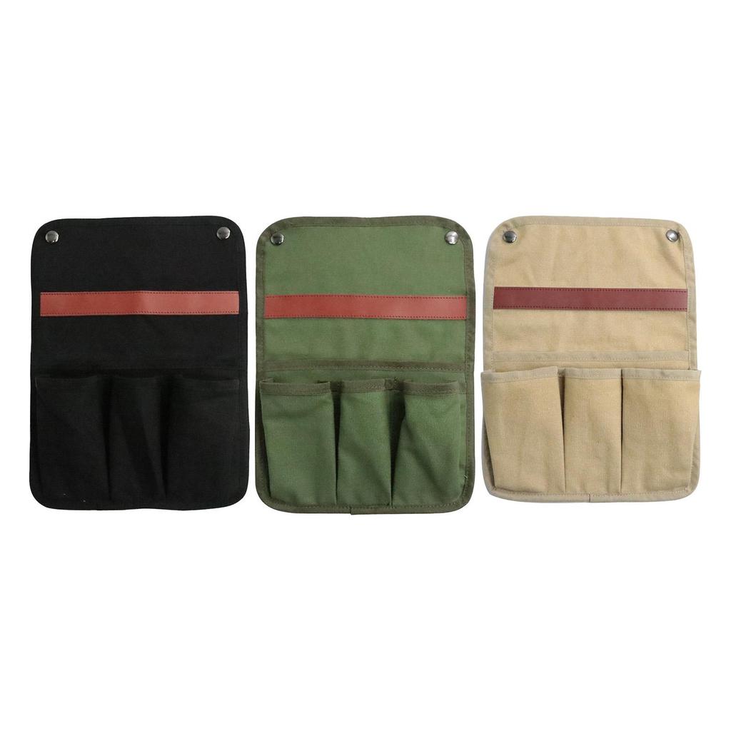 Camping Chair Armrest Storage Bag with Multi Pockets Water Bottle Holder Hanging for Bathing