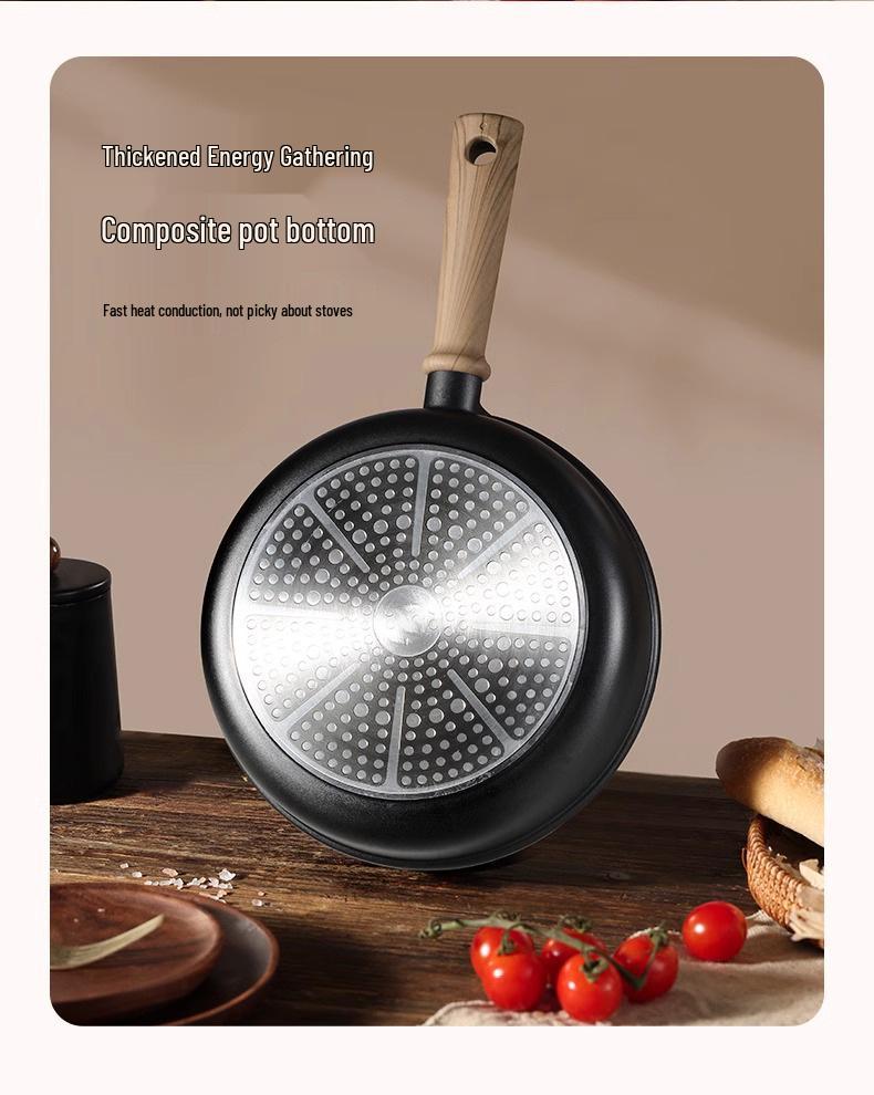 Lightweight Non-Stick Titanium Wok for Induction Cookers - Ideal for Frying Steak & Eggs