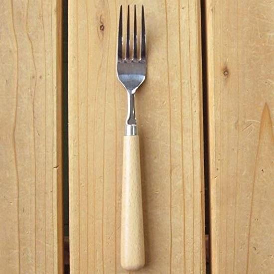 Nagao Tsubame Sanjo Wood Dinner Fork 2-Piece Set 19cm Stainless Steel Wooden Made Japan