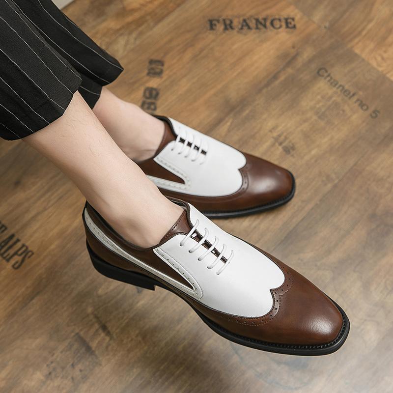 Весенние черные белые кожаные туфли для мужчин Высококачественные свадебные туфли для вечеринок Деловые офисные туфли-лоферы для мужчин Роскошные дизайнерские туфли