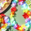 Carnival Christmas Party Decor Halloween LED Hawaii Leis Flower Wreath Glow Necklace Glow in The Dark for Birthday Wedding