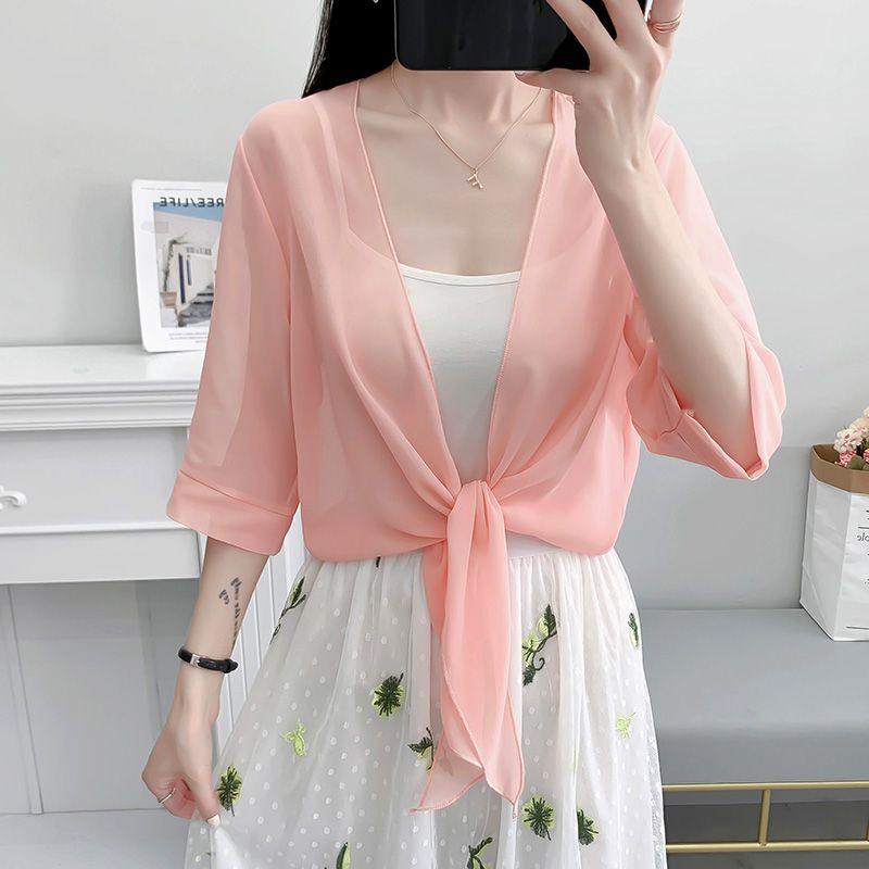 Short Jacket Plus Size Women's Lace Sun Protection Clothing Women's Thin Summer Cardigan Shawl Outer Outfit